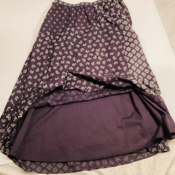 Coldwater Creek long purple cotton  skirt with metal beading detail medium P - Picture 6 of 9